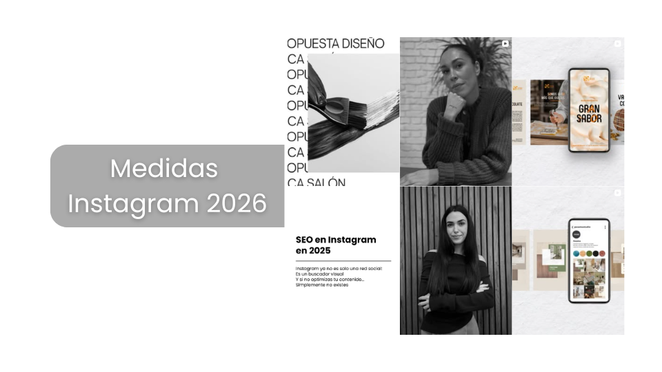 guía medidas Instagram PARA 2026